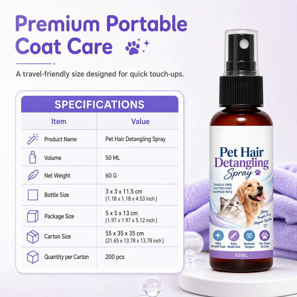 Pet Detangling & Smoothing Grooming Spray