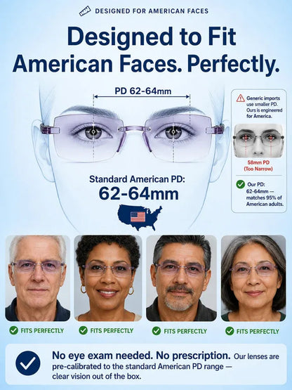 Smart Zoom Diamond-Cut Reading Glasses