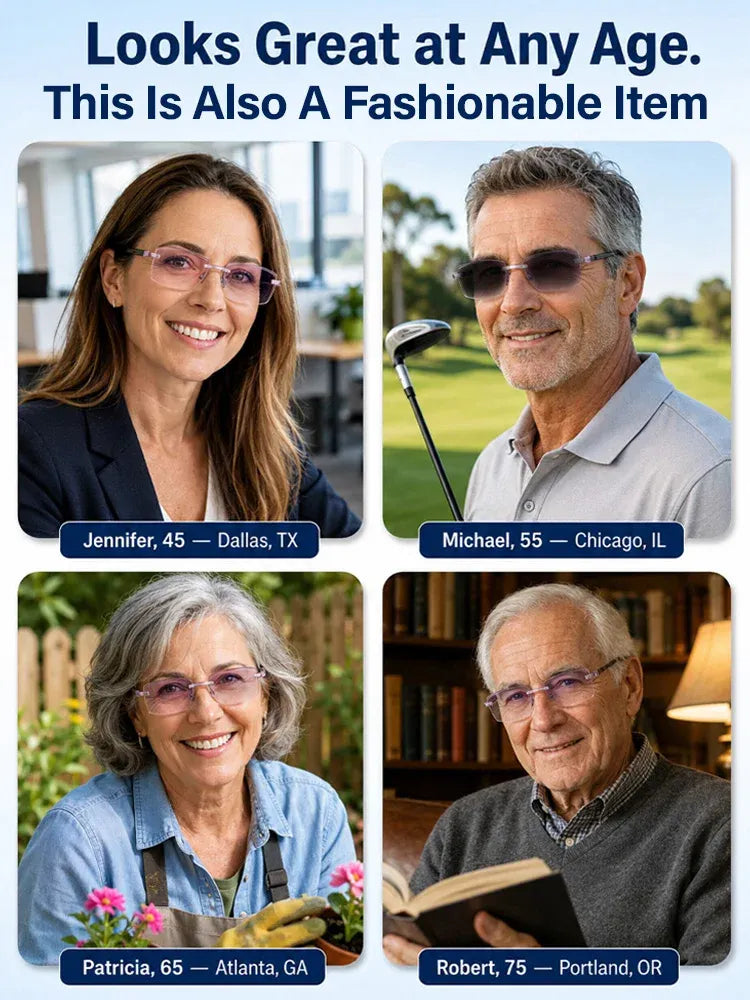 Smart Zoom Diamond-Cut Reading Glasses