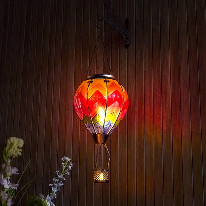 hanging rainbow solar balloon lantern ideal for patio decor ideas