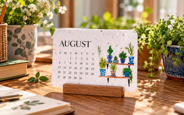 Calendar displayed on a desk