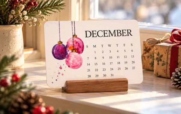 Calendar by a bright window