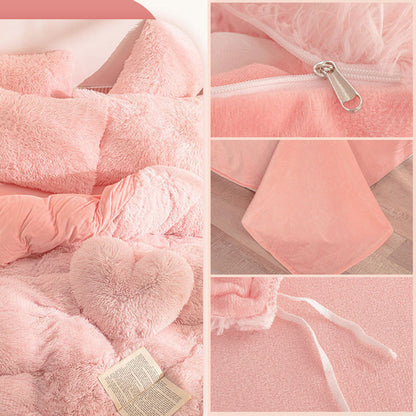 ⏳🔥LIMITED-TIME 50% OFF! ⏰🛏️ Winter Plush Bedding Set – 4‑piece, warm & cozy ✨