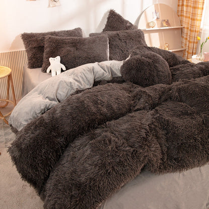 ⏳🔥LIMITED-TIME 50% OFF! ⏰🛏️ Winter Plush Bedding Set – 4‑piece, warm & cozy ✨