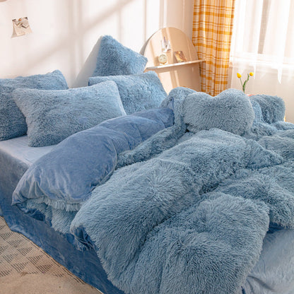 ⏳🔥LIMITED-TIME 50% OFF! ⏰🛏️ Winter Plush Bedding Set – 4‑piece, warm & cozy ✨