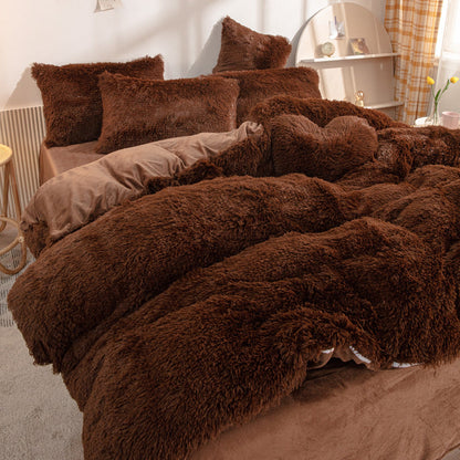 ⏳🔥LIMITED-TIME 50% OFF! ⏰🛏️ Winter Plush Bedding Set – 4‑piece, warm & cozy ✨