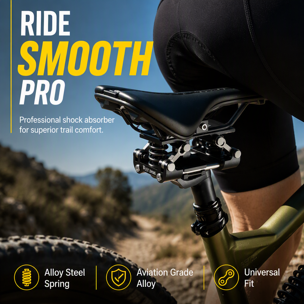 Bicycle Saddle Shock Absorber Bike Seat Suspension Device for Mountain Bikes Shock Absorbing and Anti-Bump for Comfortable Riding