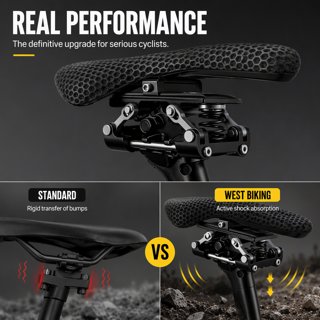 Bicycle Saddle Shock Absorber Bike Seat Suspension Device for Mountain Bikes Shock Absorbing and Anti-Bump for Comfortable Riding