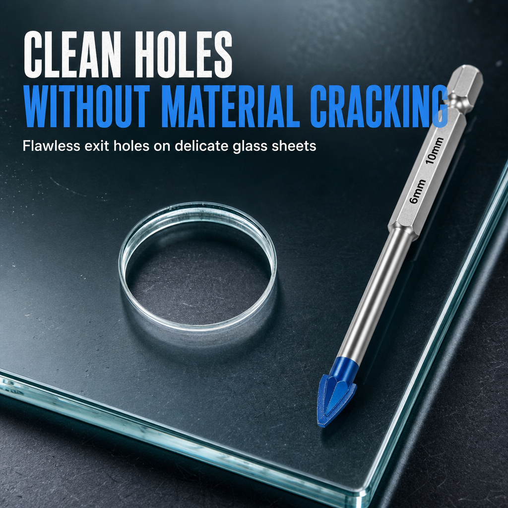 🔩✨ Carbide Eccentric Drill Bit – Sharp Hex-Shank Multi-Surface Drilling with Cleaner, Crack-Reduced Results