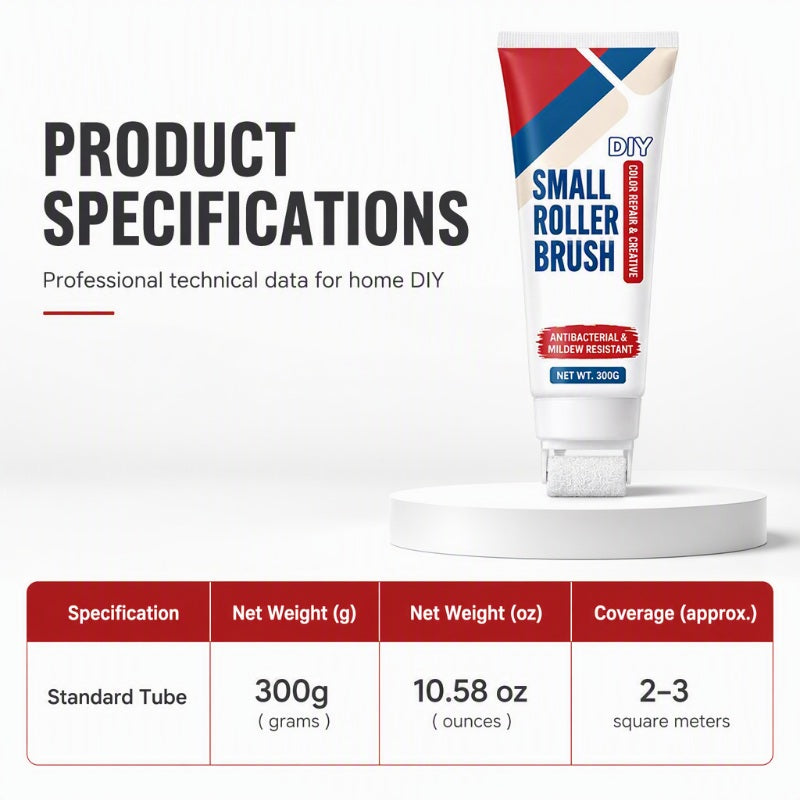 🔥PROMO 50%! Waterproof wall repair paste 🧱 With built-in roller, easy repair without extra tools ✨🖌️