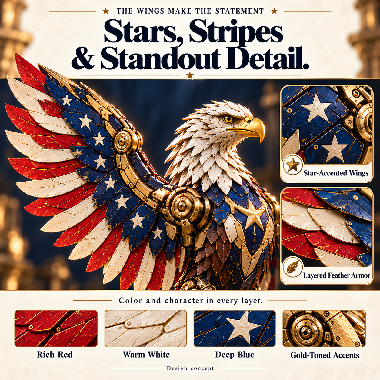 Stars & Stripes Eagle Transforming Egg