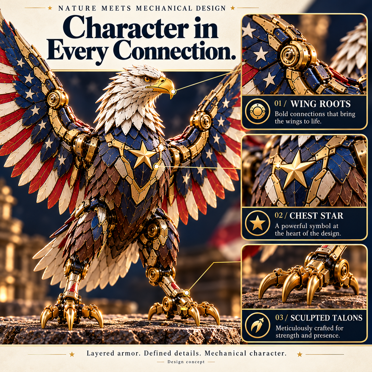 Stars & Stripes Eagle Transforming Egg