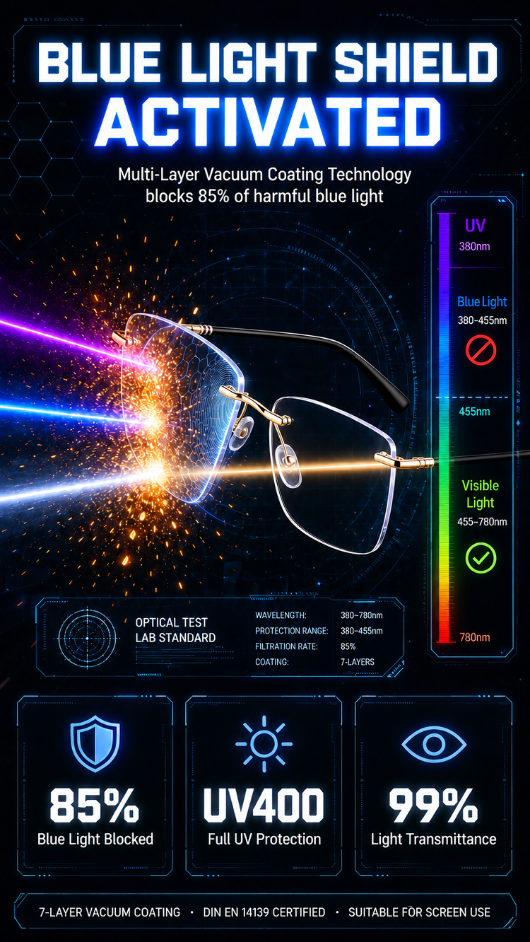 👓 Auto-Adjusting Focus: See clearly near and far without swapping glasses.